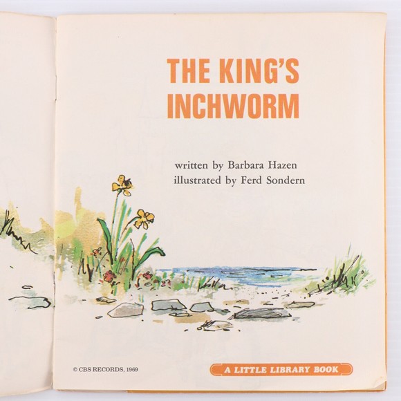 Carole Danell The King's Inchworm 1969 Book & Record Library 45 rpm 7" CC 70020 - Picture 3 of 12